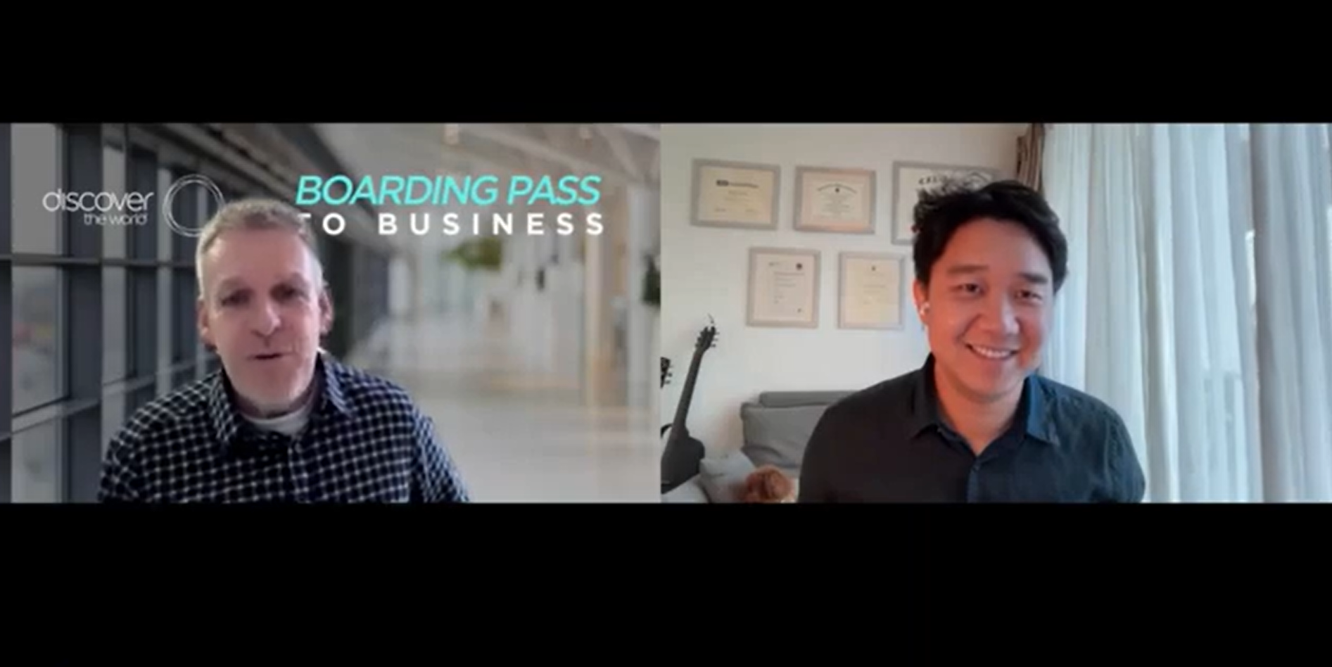 Ian Murray, CEO of Discover the World (left) together with Daniel Cheng, Founder & CEO Metric Design Studio
